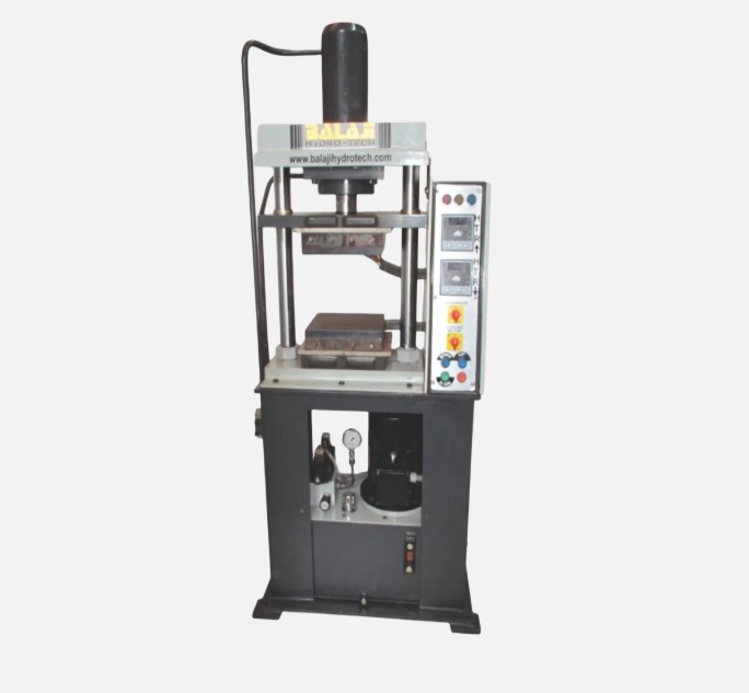 2 Pillar Hot Molding Hydraulic Press | Compact H-Frame Design with Heating Plates for Small Batch Rubber, Plastic & Composite Molding Operations.